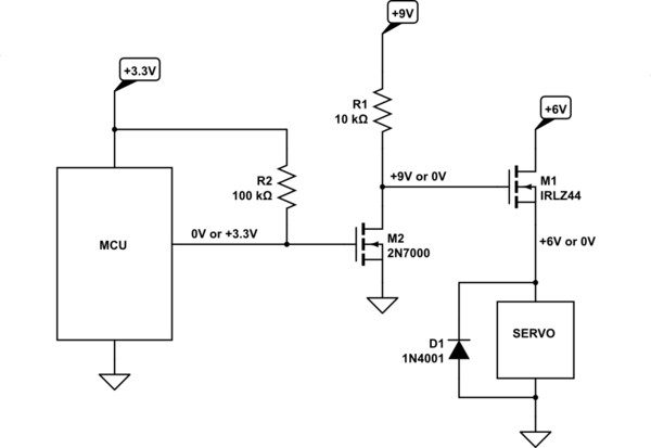 N-channel high-side switching circuit